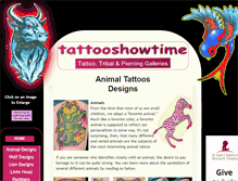 Tablet Screenshot of animaltattoos.tattooshowtime.com
